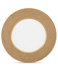 Make any occasion memorable with Gold Dust dinnerware. Combining the urbane style of Donna Karan with the renowned craftsmanship of Lenox, this timeless bone china accent plate radiates luxury with a wide band of matte-textured gold. Make any occasion memorable with Gold Dust dinnerware. Combining the urbane style of Donna Karan with the renowned craftsmanship of Lenox, this timeless bone china accent plate radiates luxury with a wide band of matte-textured gold.