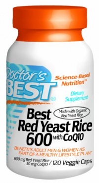 Doctor's Best Best Red Yeast Rice 600mg with Coq10, 120-Count Doctor's Best Best Red Yeast Rice 600mg with Coq10, 120-Count