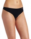 Calvin Klein Women's Invisibles Thong, Black, Medium