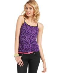 Gear-up for the sunny season with a tank top from Say What? that boasts an oh-so-hot leopard print! Gear-up for the sunny season with a tank top from Say What? that boasts an oh-so-hot leopard print!
