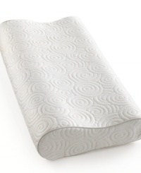 Sleep on it. This Contour pillow from Sealy provides enhanced neck support to keep your body aligned while also relieving pressure. Hypoallergenic construction, ventilation channels and soft knit cover make this the ideal pillow for a refreshing and comfortable night's sleep. Sleep on it. This Contour pillow from Sealy provides enhanced neck support to keep your body aligned while also relieving pressure. Hypoallergenic construction, ventilation channels and soft knit cover make this the ideal pillow for a refreshing and comfortable night's sleep.