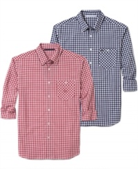 Paired with a crisp pair of chinos or denim, gingham is classic summer wear. These sharp shirts from Girbaud do not disappoint. Paired with a crisp pair of chinos or denim, gingham is classic summer wear. These sharp shirts from Girbaud do not disappoint.