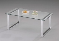 Kings Brand Chrome Finish With Glass Top Occasional Coffee Table Kings Brand Chrome Finish With Glass Top Occasional Coffee Table