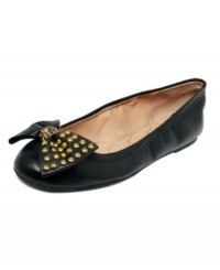 A fabulous shoe with a fabulous bow. The Millie ballet flats by Betsey Johnson have a gorgeous embellished bow on the toe and an elastic back for maximum comfort. A fabulous shoe with a fabulous bow. The Millie ballet flats by Betsey Johnson have a gorgeous embellished bow on the toe and an elastic back for maximum comfort.