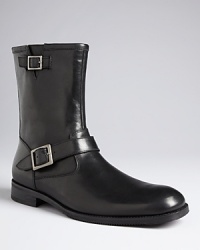 Whether you're kick-starting your motorcycle or just heading out for your morning commute, these versatile boots express your masculine aesthetic with edgy, urban details like the silver-tone buckles and zip entry on the side. Whether you're kick-starting your motorcycle or just heading out for your morning commute, these versatile boots express your masculine aesthetic with edgy, urban details like the silver-tone buckles and zip entry on the side.