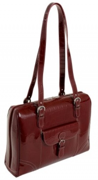 Siamod 35256 Molinelli Italian Leather Ladies Laptop Tote (Cherry Red) Siamod 35256 Molinelli Italian Leather Ladies Laptop Tote (Cherry Red)