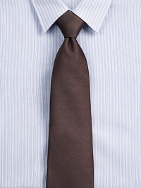 Handsomely crafted in Italy from the finest woven silk, this simple dress essential is accented with a dusty, speckled finish.About 3 wideSilkDry cleanImported Handsomely crafted in Italy from the finest woven silk, this simple dress essential is accented with a dusty, speckled finish.About 3 wideSilkDry cleanImported