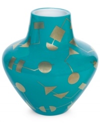 Boasting a bold teal glaze painted over an ultra-modern silhouette, this porcelain Artemis vase from Jonathan Adler is sure to heighten your decor with abstract beauty. Boasting a bold teal glaze painted over an ultra-modern silhouette, this porcelain Artemis vase from Jonathan Adler is sure to heighten your decor with abstract beauty.