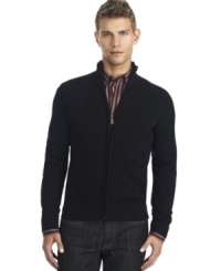 Layer up in soft, warm stye with this Kenneth Cole Reaction cardigan. Layer up in soft, warm stye with this Kenneth Cole Reaction cardigan.