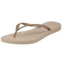 Havaianas Women's Slim Flip Flop,Grey/Light Gold,37/38 BR/7-8 M US Havaianas Women's Slim Flip Flop,Grey/Light Gold,37/38 BR/7-8 M US
