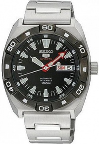 Seiko 5 Sports #SRP285 Men's Stainless Steel 100M 24 Jewels Black Dial Automatic Watch Seiko 5 Sports #SRP285 Men's Stainless Steel 100M 24 Jewels Black Dial Automatic Watch