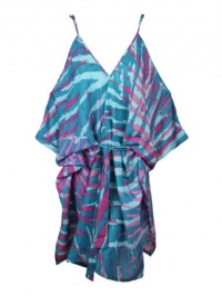 Ramona La Rue Womens Chloe Print Tie Waist Silk Dress Ramona La Rue Womens Chloe Print Tie Waist Silk Dress