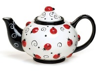 Ladybug With Swirls Teapot For Kitchen Decor And Teas Ladybug With Swirls Teapot For Kitchen Decor And Teas