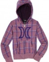 Hurley Girls 7-16 Puerto Rico Plaid Hoody, Purple Haze, X-Large