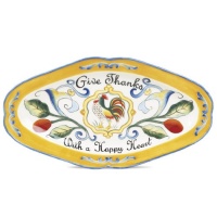Fitz and Floyd Ricamo Give Thanks Tray Fitz and Floyd Ricamo Give Thanks Tray