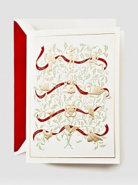 Let friends and family know that the first day of the Christmas season—and all 11 days after—love and warm wishes are headed their way. The days of Christmas are beautifully hand engraved in gold, depicting everything from drums to partridges. Set of 10 cards5.5 X 7.38Made in USA Let friends and family know that the first day of the Christmas season—and all 11 days after—love and warm wishes are headed their way. The days of Christmas are beautifully hand engraved in gold, depicting everything from drums to partridges. Set of 10 cards5.5 X 7.38Made in USA