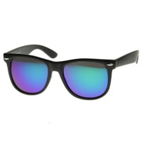 Flat Matte Reflective Revo Color Lens Large Wayfarers Style Sunglasses Flat Matte Reflective Revo Color Lens Large Wayfarers Style Sunglasses