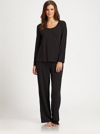 EXCLUSIVELY AT SAKS. Lightweight and extra soft with simple button detailing - the ultimate layering piece. Scoop necklineFront button closureLong sleevesAbout 26 from shoulder to hemCottonMachine washImported EXCLUSIVELY AT SAKS. Lightweight and extra soft with simple button detailing - the ultimate layering piece. Scoop necklineFront button closureLong sleevesAbout 26 from shoulder to hemCottonMachine washImported