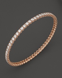 Simply chic--single or stacked. Faceted diamonds set in gleaming 18K rose gold. By Roberto Coin. Simply chic--single or stacked. Faceted diamonds set in gleaming 18K rose gold. By Roberto Coin.
