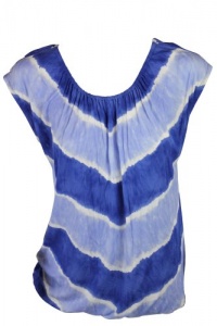 INC International Concepts Womens Petite Chevron Tie Dye Top INC International Concepts Womens Petite Chevron Tie Dye Top