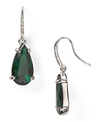 Richly hued stones framed in plated silver compose a pair of French wire earrings with heirloom elegance. From Carolee. Richly hued stones framed in plated silver compose a pair of French wire earrings with heirloom elegance. From Carolee.