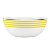 Designed to be mixed and matched, this striped accent kate spade new york bowl is the perfect variation to the nautical-themed Wickford collection. Designed to be mixed and matched, this striped accent kate spade new york bowl is the perfect variation to the nautical-themed Wickford collection.