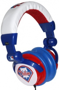 iHip Philadelphia Phillies MLB10279PHL DJ Style Headphone with Splitter and Volume Control (Blue/Red/White) iHip Philadelphia Phillies MLB10279PHL DJ Style Headphone with Splitter and Volume Control (Blue/Red/White)