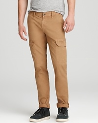 Modern slim straight fit cargo pants accommodate your casual cool style with effortless versatility. Modern slim straight fit cargo pants accommodate your casual cool style with effortless versatility.