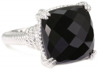Judith Ripka Giftables All Sterling Silver Black Cushion Stone Ring, Size 8 Judith Ripka Giftables All Sterling Silver Black Cushion Stone Ring, Size 8