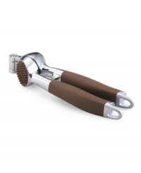 A bold move for bold flavor. Forget about peeling cloves, you're in good hands with a dynamic bronze-hued press that minces garlic in seconds. A SureGrip handle and stainless steel construction hold up use after use for an ease in the kitchen you'll get used to! Limited lifetime warranty. A bold move for bold flavor. Forget about peeling cloves, you're in good hands with a dynamic bronze-hued press that minces garlic in seconds. A SureGrip handle and stainless steel construction hold up use after use for an ease in the kitchen you'll get used to! Limited lifetime warranty.