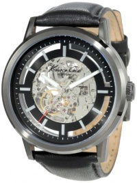 Kenneth Cole New York Men's KC1632 Skeleton Dial Automatic Analog Leather Strap Watch