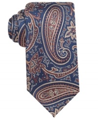 With a sharp solid dress shirt, this paisley Countess Mara tie becomes 1/2 of the the perfect power pair. With a sharp solid dress shirt, this paisley Countess Mara tie becomes 1/2 of the the perfect power pair.