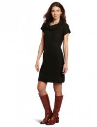 AGB Women's Short Sleeve Cowl Necked Sweater Dress AGB Women's Short Sleeve Cowl Necked Sweater Dress