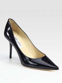 From the 24:7 Collection. Subtle sophistication-- patent leather design with a timeless point toe and substantial heel. Self-covered heel, 3½ (90mm)Patent leather upperLeather liningBuffed leather solePadded insoleMade in ItalyOUR FIT MODEL RECOMMENDS ordering one size up as this style runs small. From the 24:7 Collection. Subtle sophistication-- patent leather design with a timeless point toe and substantial heel. Self-covered heel, 3½ (90mm)Patent leather upperLeather liningBuffed leather solePadded insoleMade in ItalyOUR FIT MODEL RECOMMENDS ordering one size up as this style runs small.