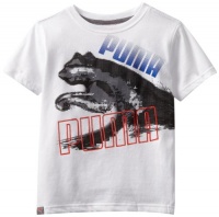 Puma - Kids Boys 2-7 Toddler Pixel Short Sleeve Tee, White, 4T Puma - Kids Boys 2-7 Toddler Pixel Short Sleeve Tee, White, 4T