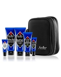 This set contains:- 0.5 oz. Eye Balm- 1.5 oz. Double-Duty Face Moisturizer SPF 20- 0.25 oz. Lip Balm- 3.0 oz. Beard Lube- 3.0 oz. All-Over Wash This set contains:- 0.5 oz. Eye Balm- 1.5 oz. Double-Duty Face Moisturizer SPF 20- 0.25 oz. Lip Balm- 3.0 oz. Beard Lube- 3.0 oz. All-Over Wash
