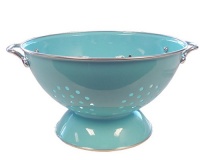 Calypso Basics 5 Quart powder coated Colander, Turquoise Calypso Basics 5 Quart powder coated Colander, Turquoise