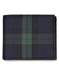 A handsome wallet in classic Black Watch plaid lends an air of traditionalism to your cash and card carrier. A handsome wallet in classic Black Watch plaid lends an air of traditionalism to your cash and card carrier.