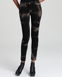 Splashy tie-dye, exposed zips and bold studs lend a punk-chic sensibility to these James Jeans skinny jeans. Splashy tie-dye, exposed zips and bold studs lend a punk-chic sensibility to these James Jeans skinny jeans.