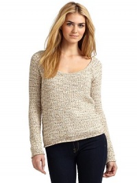 THE LOOKMarled knit throughoutLong raglan sleevesRolled cuffs and hemTHE FITAbout 24 from shoulder to hemTHE MATERIAL55% cotton/45% polyesterCARE & ORIGINHand washImportedModel shown is 5'10 (177cm) wearing US size Small. THE LOOKMarled knit throughoutLong raglan sleevesRolled cuffs and hemTHE FITAbout 24 from shoulder to hemTHE MATERIAL55% cotton/45% polyesterCARE & ORIGINHand washImportedModel shown is 5'10 (177cm) wearing US size Small.