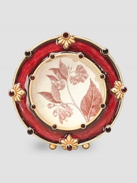 An heirloom-quality frame destined to appoint a treasured photograph, individually crafted in enameled, goldplated pewter with handset Swarovski crystals. 5% of the retail price of each piece sold will be donated to support the work of the Breast Cancer Research Foundation. Overall, 3¼ diam. Made in USA An heirloom-quality frame destined to appoint a treasured photograph, individually crafted in enameled, goldplated pewter with handset Swarovski crystals. 5% of the retail price of each piece sold will be donated to support the work of the Breast Cancer Research Foundation. Overall, 3¼ diam. Made in USA