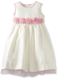 Jayne Copeland Girls 2-6X Faux Silk Dress, Ivory, 4 Jayne Copeland Girls 2-6X Faux Silk Dress, Ivory, 4