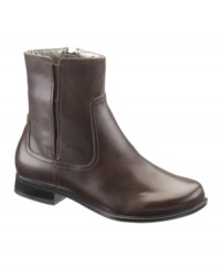 Off to the races! Filly leather ankle boots by Hush Puppies guarantee supreme comfort without sacrificing style. The round-toe, gore inserts and flex sole will keep you on pace for a record day. Off to the races! Filly leather ankle boots by Hush Puppies guarantee supreme comfort without sacrificing style. The round-toe, gore inserts and flex sole will keep you on pace for a record day.