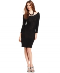 A sprinkle of sequins add sparkle to this GUESS dress, perfect for holiday soiree style! A sprinkle of sequins add sparkle to this GUESS dress, perfect for holiday soiree style!