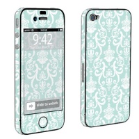 Apple iPhone 4 or 4s Full Body Decal Vinyl Skin - Teal Retro By SkinGuardz Apple iPhone 4 or 4s Full Body Decal Vinyl Skin - Teal Retro By SkinGuardz