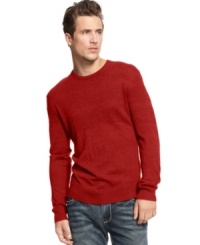Dress to casual perfection in this understated, yet multi-faceted long sleeve sweater from INC International Concepts. Dress to casual perfection in this understated, yet multi-faceted long sleeve sweater from INC International Concepts.