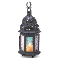 Gifts & Decor Iron Glass Magic Rainbow Candle Holder Hanging Lantern Gifts & Decor Iron Glass Magic Rainbow Candle Holder Hanging Lantern
