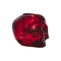 Kosta Boda 7061110 Still Life Skull Votive, Red Kosta Boda 7061110 Still Life Skull Votive, Red