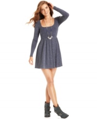 In a flirty A-line shape, this Free People zigzag-striped dress is perfect for an understated date look!