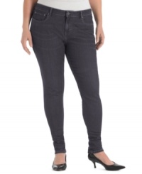 Snag the comfort of leggings and the style of jeans with these plus size colored jeggings by Levi's-- pair them with the season's hottest tops! Snag the comfort of leggings and the style of jeans with these plus size colored jeggings by Levi's-- pair them with the season's hottest tops!